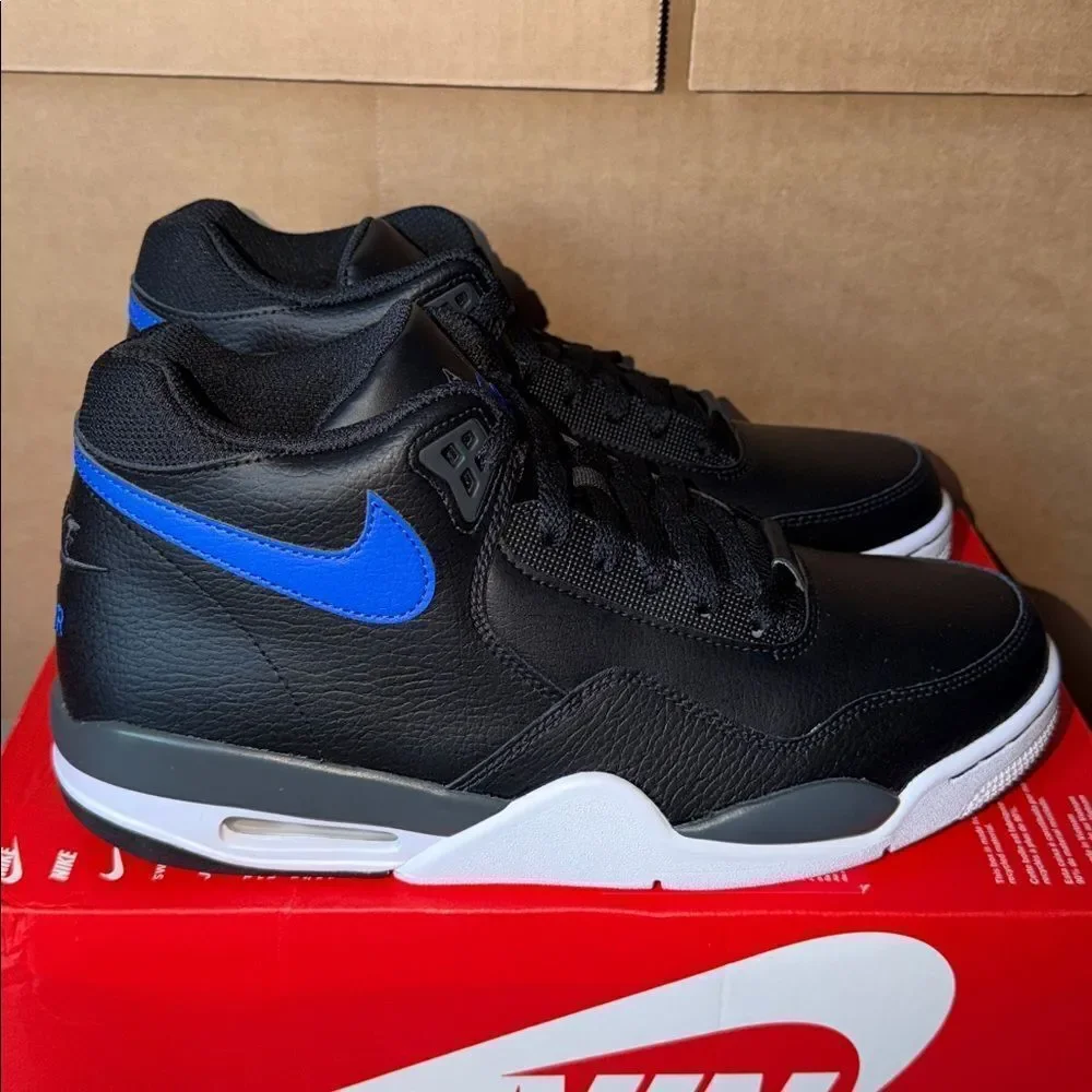 Nike Flight Legacy Black Hyper Blue BQ4212-003 Men’s Size 9.5